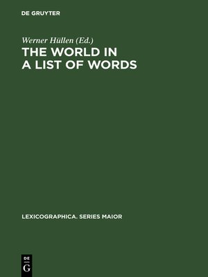 cover image of The world in a list of words